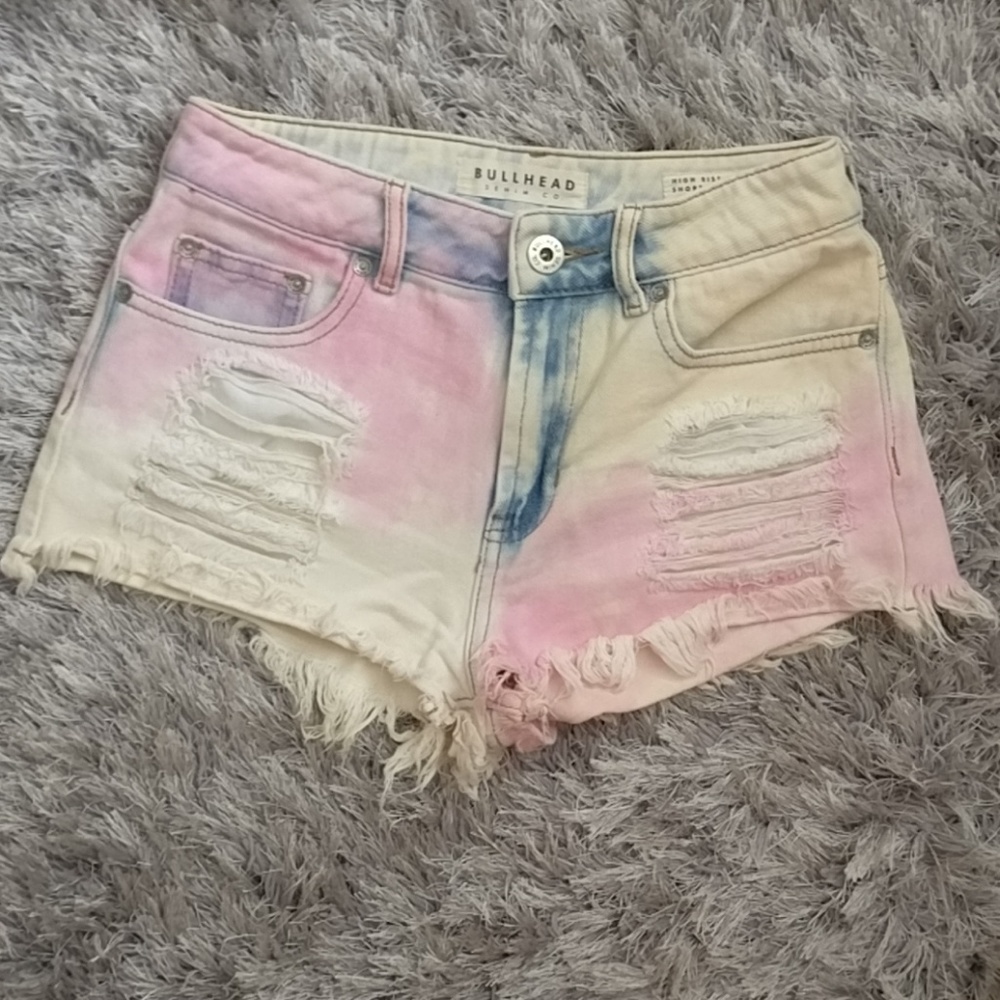 Bullhead High Rise Tie Dye Shorts